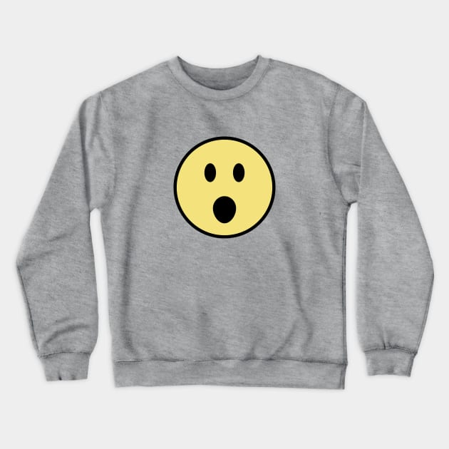 Yellow Emoji Face Shocked Crewneck Sweatshirt by NataliePaskell